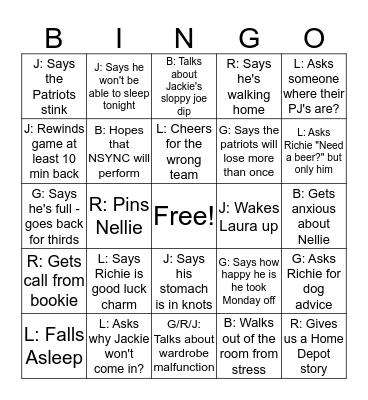 Super Bowl Sayings Showdown! Bingo Card
