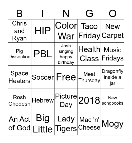 DJDS Bingo Card