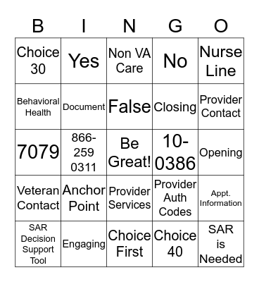 Gladiators  Bingo Card