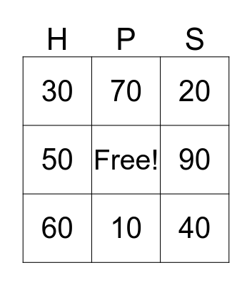 100th Day Bingo Card