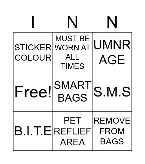 AMERICAN AIRLINES Bingo Card