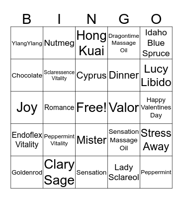 Lucy Libido (inspired) Bingo Card