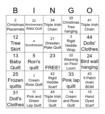 UFO Bingo Card
