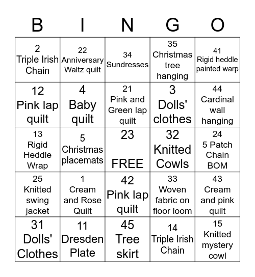 UFO BINGO Card