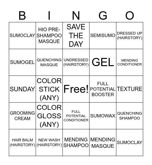 CHALLENGE! Bingo Card