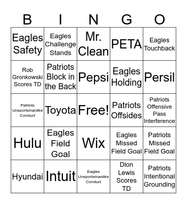 St Roch Bingo Card