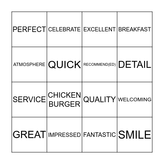 BUZZWORD BINGO Card