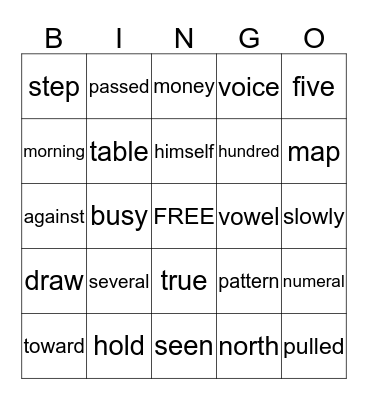 Orange 357 - 380 Bingo Card