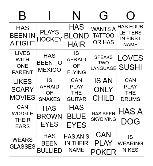 BEUVING BINGO! Bingo Card