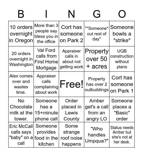 Cost Plus BINGO Card