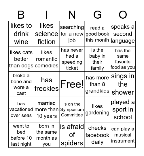HR Gives Back Committee Bingo Card