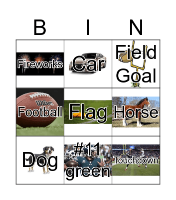 Super Bowl LII Bingo Card