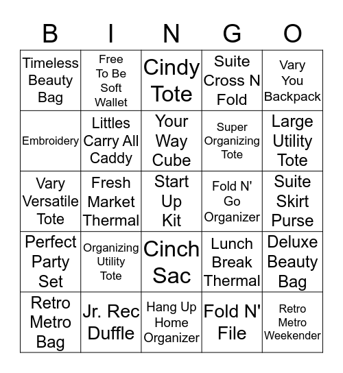 Bingo Thirty-one Style Bingo Card