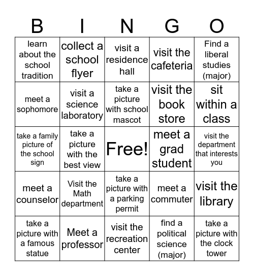 U.C. Berkeley  Bingo Card