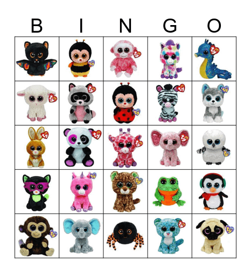 Beanie Boo Bingo Card