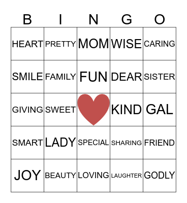 GAL-ENTINE BINGO Card