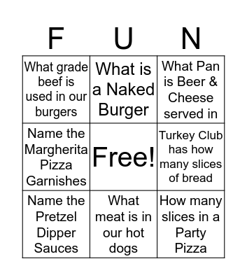 Lucky Strike Bingo Card