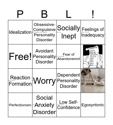 Cluster C Bingo Card