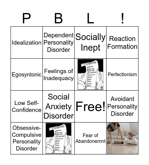 Cluster C Bingo Card