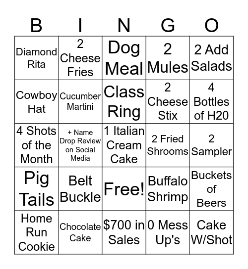 Sammy's Bingo Card