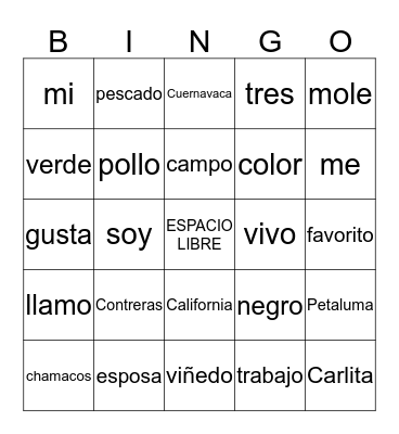 Bingo Card
