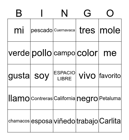 Bingo Card