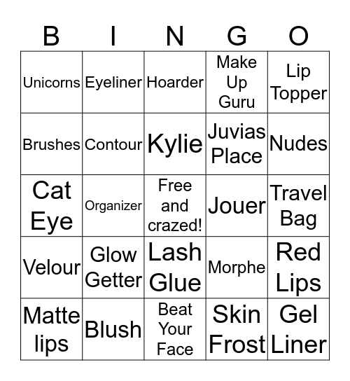 Victoria's Bingo #1 Bingo Card