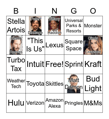 Super Bowl 2018 Bingo Card