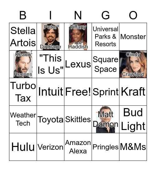 Super Bowl 2018 Bingo Card