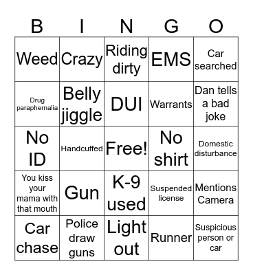 Bingo bongo Bingo Card