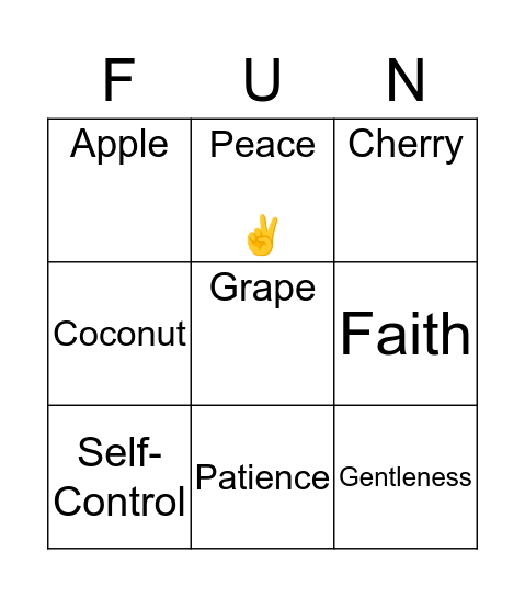 FUN Bingo Card