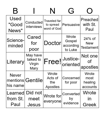 Who was Luke Bingo Card