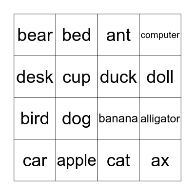 oxford phonics world Bingo Card