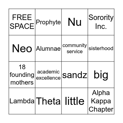 Always Konfident Chapter Bingo  Bingo Card