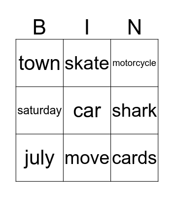 BINGO Card