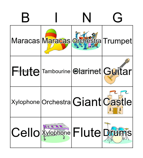 Music Bingo Card