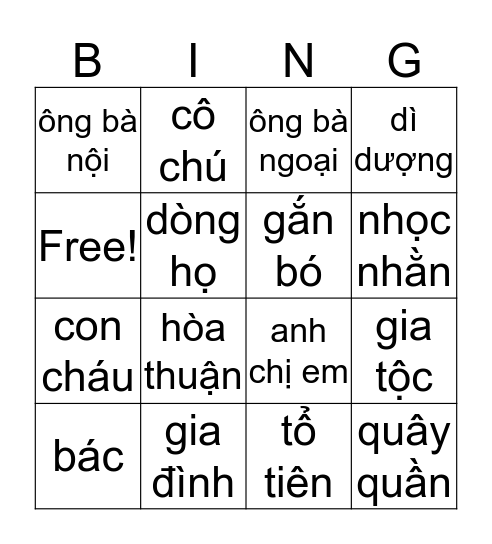 VN - 2/4/2018 Bingo Card
