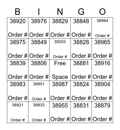 Jackson & Perkins Bingo Upsell Bingo Card