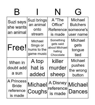 Ffirebrandd Jackbox Stream Bingo Card