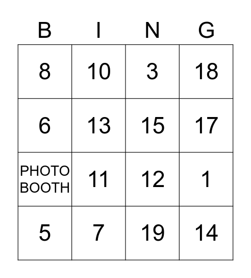 EHS Bingo Card