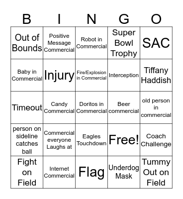 EAGLES.......Let's Go!!!!! Bingo Card