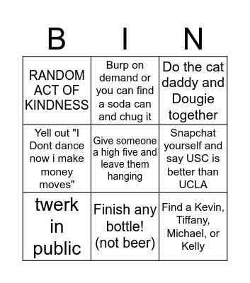 YOLO Bingo Card