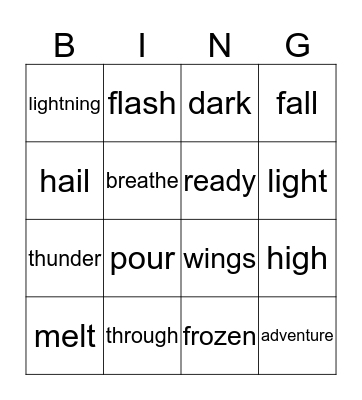 Dragon Flies Bingo Card