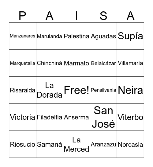 BINGO Card