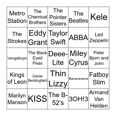 The Big FlamBingo Hootenanny! Bingo Card