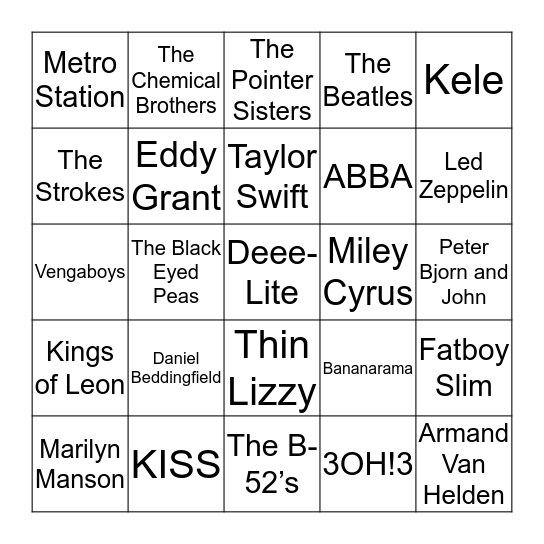 The Big FlamBingo Hootenanny! Bingo Card