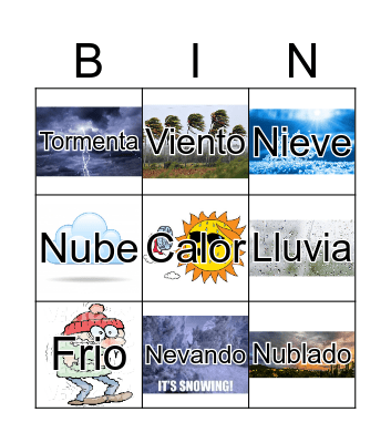 El Tiempo Bingo Card