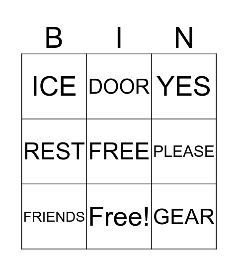 MORNING CARE Bingo Card