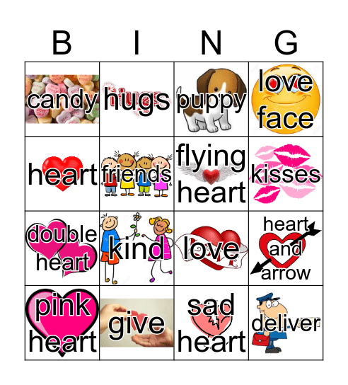 Valentine's Day Bingo Card