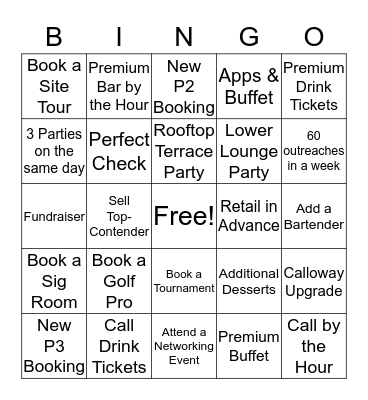 SALES BINGO Card